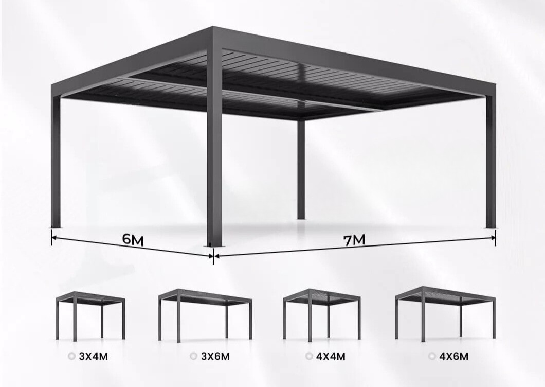 YD Pro pergola standardsuurused